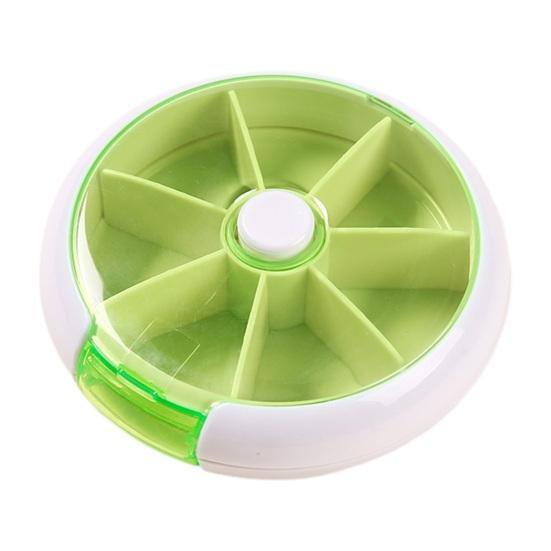 Portable Vitamin Holder for Trips 7 Day Pill Organizer, Rotary Case, Cute Fruit Style Travel Medicine Case Compact ABS Container And Daily Supplements