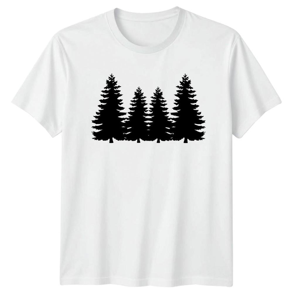Forest Trees Silhouette Outdoor Nature TShirt Wilderness Outdoors S