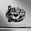 Abstract Tiger Music Notes Metal Wall Art Black Iron Treble Clef Staff Design Indoor Outdoor Decor Gift for Animal Lovers