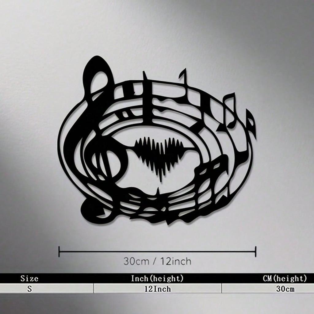 Abstract Tiger Music Notes Metal Wall Art Black Iron Treble Clef Staff Design Indoor Outdoor Decor Gift for Animal Lovers