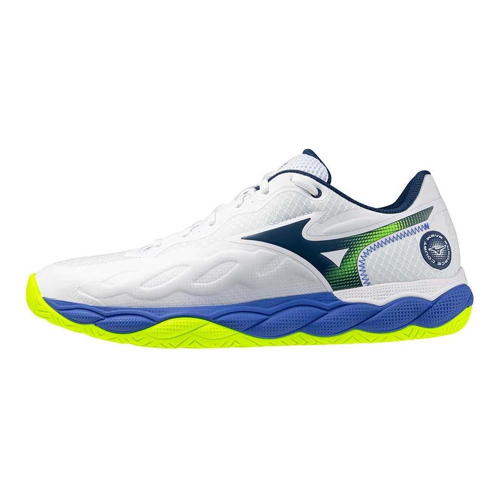 Mizuno WAVE ENFORCE COURT Tennis Shoes Unisex Low Top White/Blue 61GA243220
