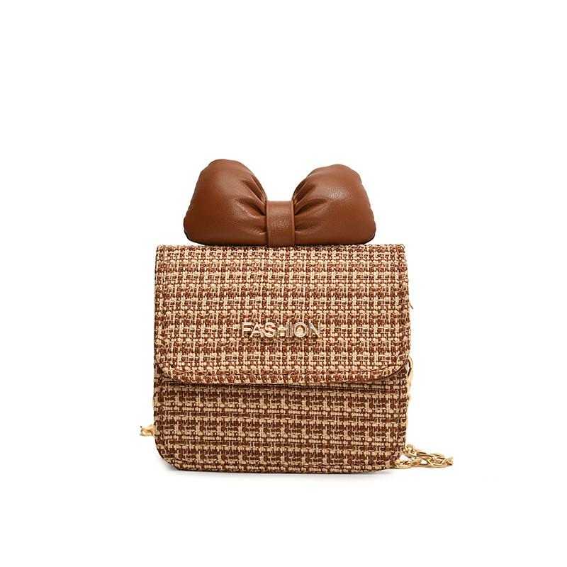 

And Fun Stylish Childrens Crossbody Bag With Chain Strap In Colors Playful Brown