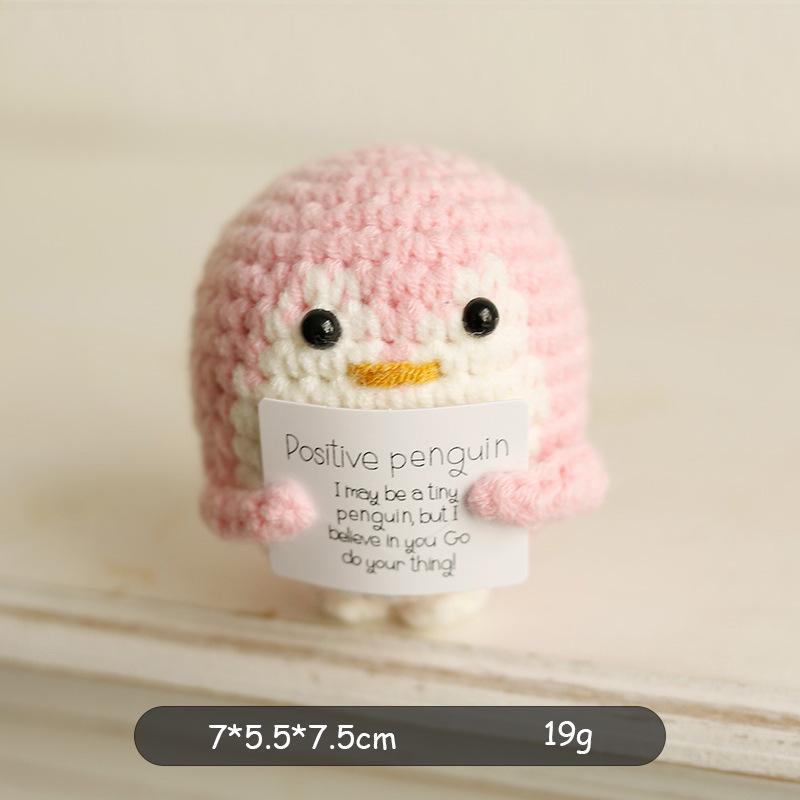 Mini Positive Energy Potatoes Hug Pocket Handmade Plush Wool Knitting Doll With Card Funny Christams Gifts Home Room Decoration