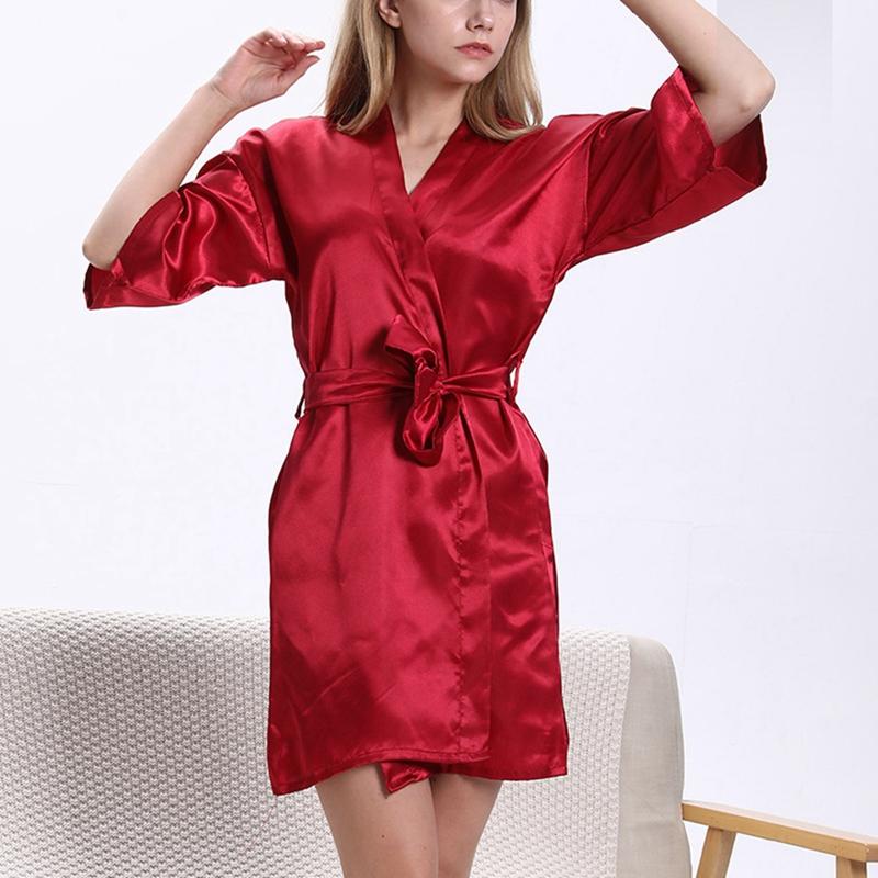 Women Short Sleeve Gown Robe Loungewear Pajamas