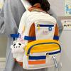 New Japanese ins schoolbag Female Mori contrasting color primary and secondary school student leisure backpack College style student backpack