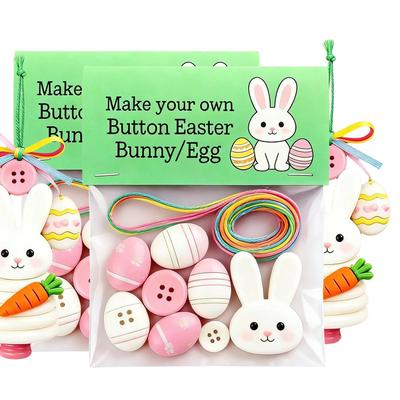 Ostern DIY Knopfanhänger Osterhase Karotte Ei Lustige Wohndekoration Handgemachte Bastelsets Für Erwachsene Kinder Wohnzimmer Schlafzimmer