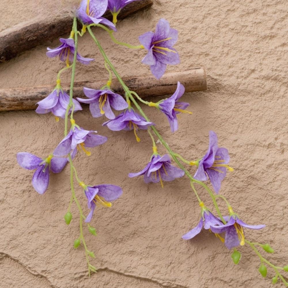 

2 Forks Artificial Orchid Flower DIY Fake Flowers Branch Vintage Fake Silk Flower Home Decor Purple