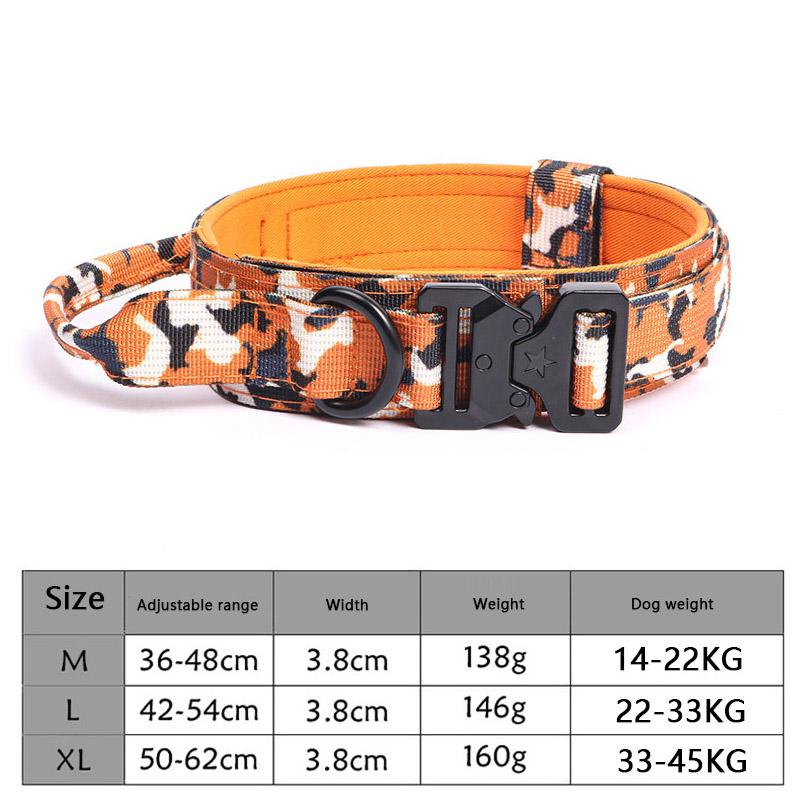Durable Tactical Dog Collar Leash Military Heavy Duty For Medium Large Dogs Collars German Shepherd Walking Training Accessories