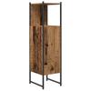 Bathroom Furniture Set with Shelf and Door 3 pcs Brown Particleboard