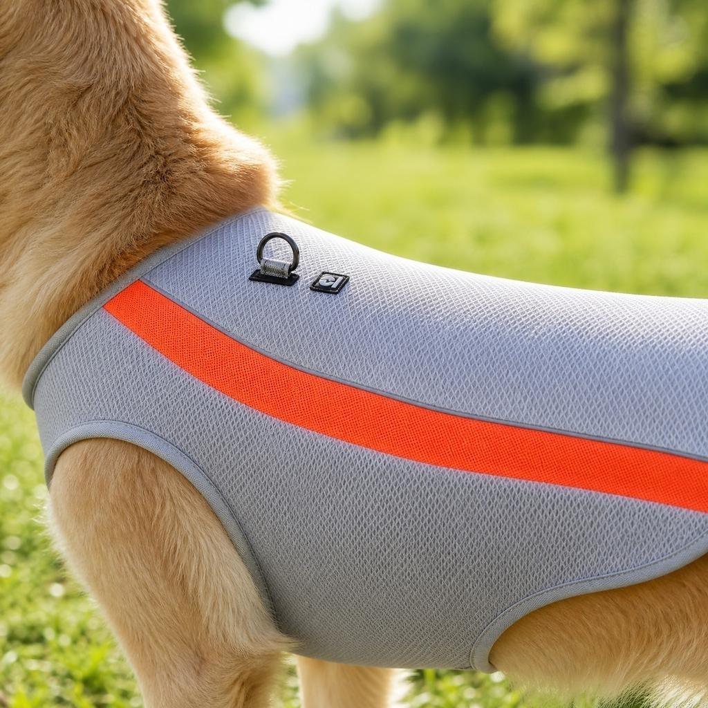 Lightweight Breathable Dog Cooling Vest Summer Pet Cooling Jacket Mesh Fabric Soft Dog Clothes for Hot Weather Outdoor Activities
