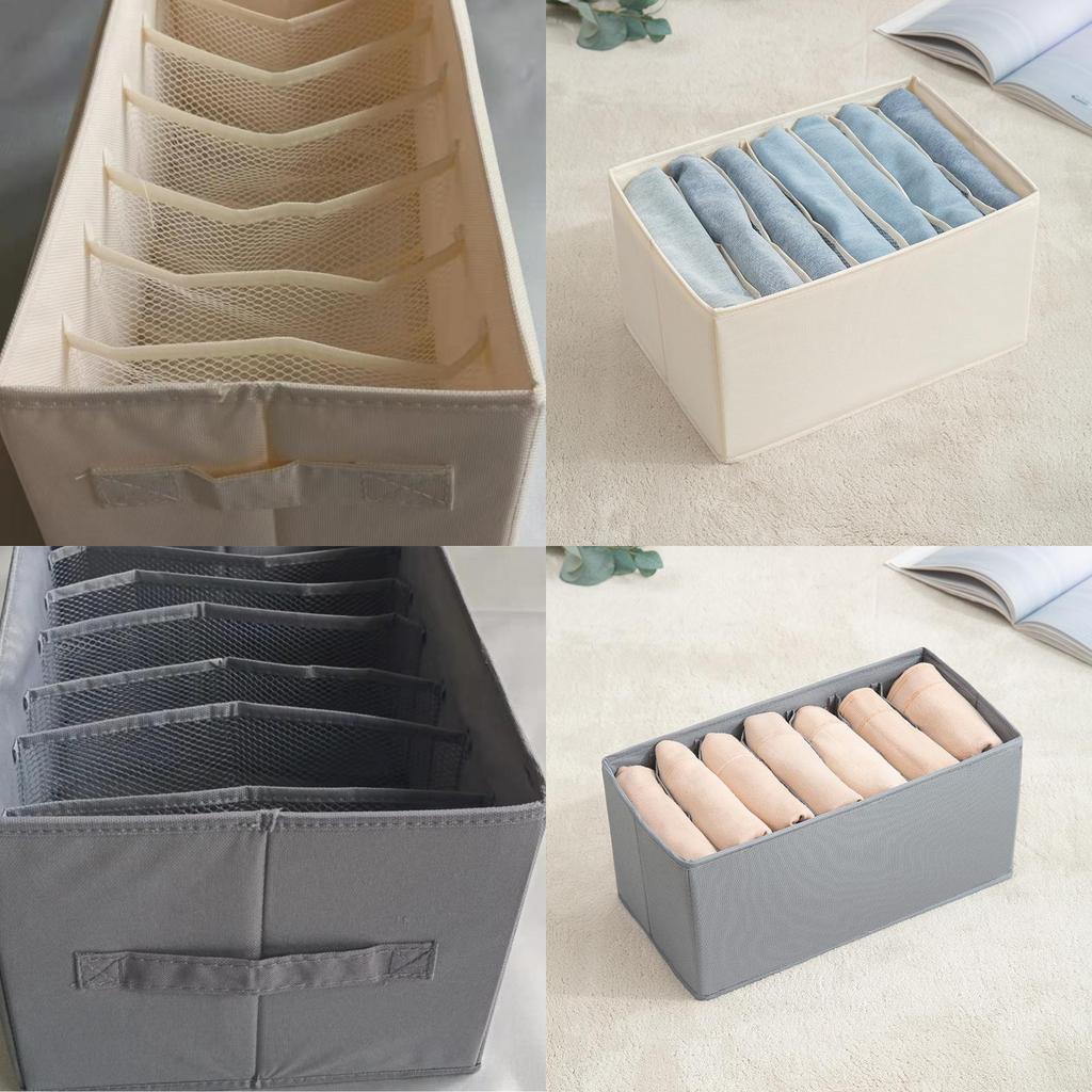Oxford Cloth Storage Bin With Dividers For Closet And Bedroom Organization