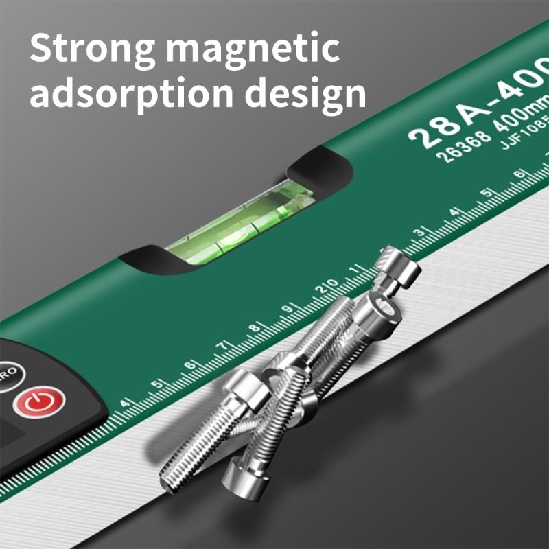 Magnetic Base Bubble Level Angles Finder Digital Level Ruler Protractor with Data Hold Function Electronic Inclinometer
