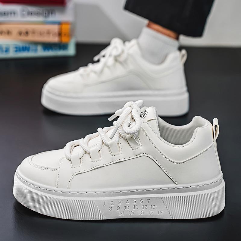 2025 spring men's shoes new breathable little white shoes men's trendy versatile platform sports shoes casual board shoes men