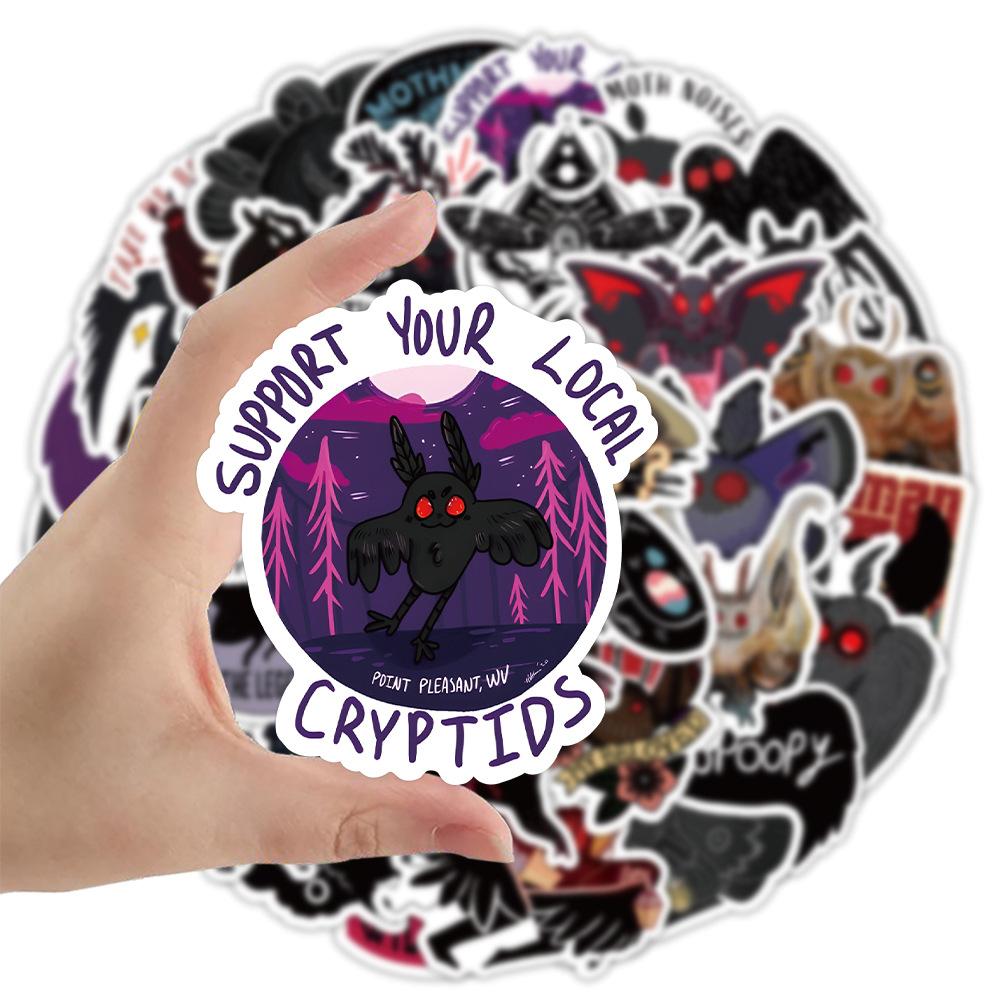 50 Cartoon Moth Man Graffiti Stickers Game Controller Notebook Stationery Box Guitar Waterproof Stickers