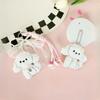 Cartoon Doll Dog Pendant Lace Bow Cute Dog DIY Knot Keychain Bag Pendant Couple Friend Student Birthday Gift
