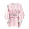 Women's Christmas Tree Printed Fashionable Round-neck Long-sleeved Sweatshirt Top