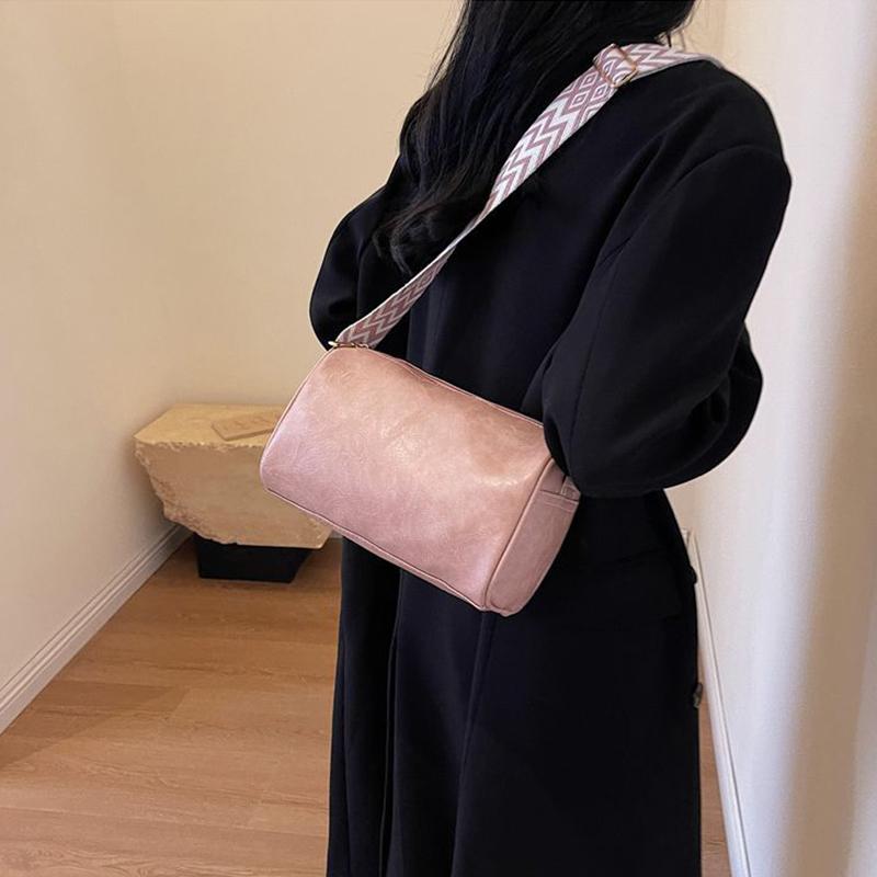 Yogodlns Hochwertige PU-Leder-Schulter-Crossbody-Tasche für Frauen Vintage PU-Leder Damen kleine Handtasche Kissen Umhängetasche