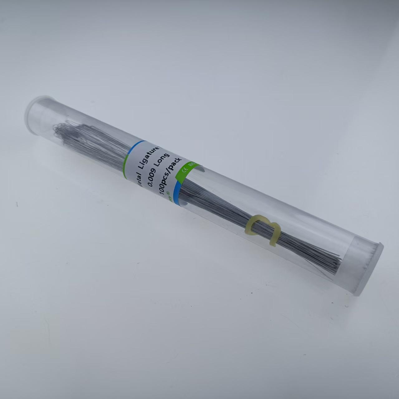 

100 шт. Ортодонтія Кобаяші Довгий Тип Стоматологічний Металевий Ортодонтичний Дріт Попередньо Сформовані Брекети Лігатура Краватка Арка 0.009