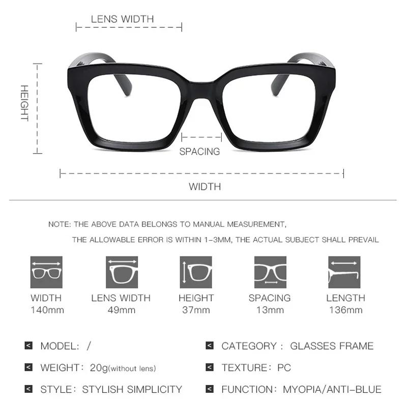 Oversized Square Reading Glasses Men Women Portable Large Frame Presbyopia Eyeglasses High-definition Eyewear Diopter 0 To +4.0