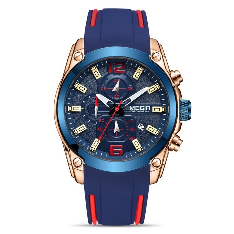 Men S Watch, Trendy Brand Multifunctional Timing Waterproof Large Dial Quartz Sports Watch 2063