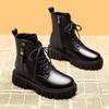 British Martin Boots 22 New Thick-soled Inner Height Increase Small Boots Velvet Thin Short Boots Winter