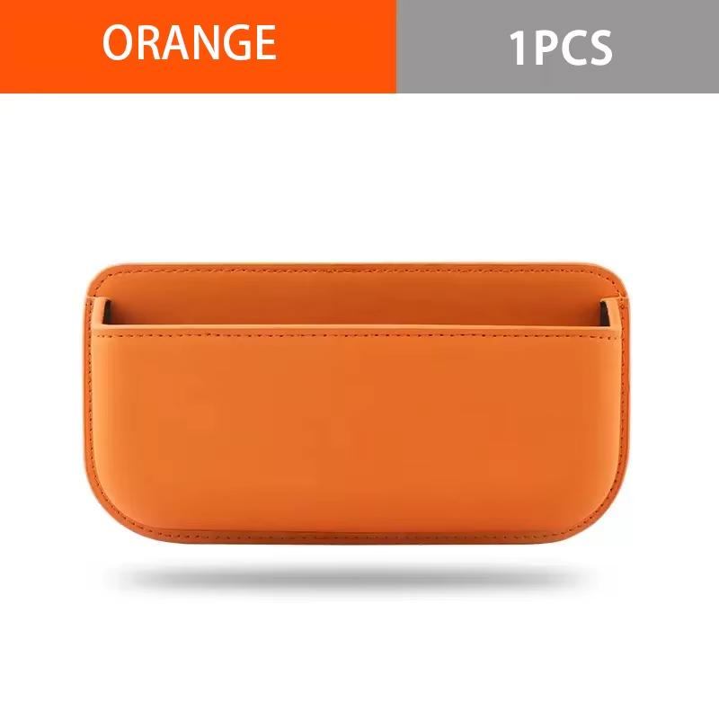 

Car Center Console Side Organizer Pocket Multifunction Storage Box For Cards Phone Key Collecting Case Sticky Pouch Accessories оранжевый