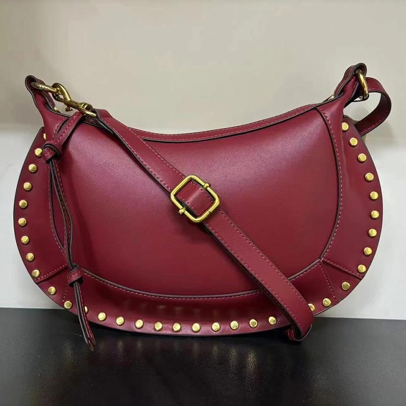 

Retro Moon Rivet Bag - Classic Fashionable Crossbody & Shoulder Handbag красный