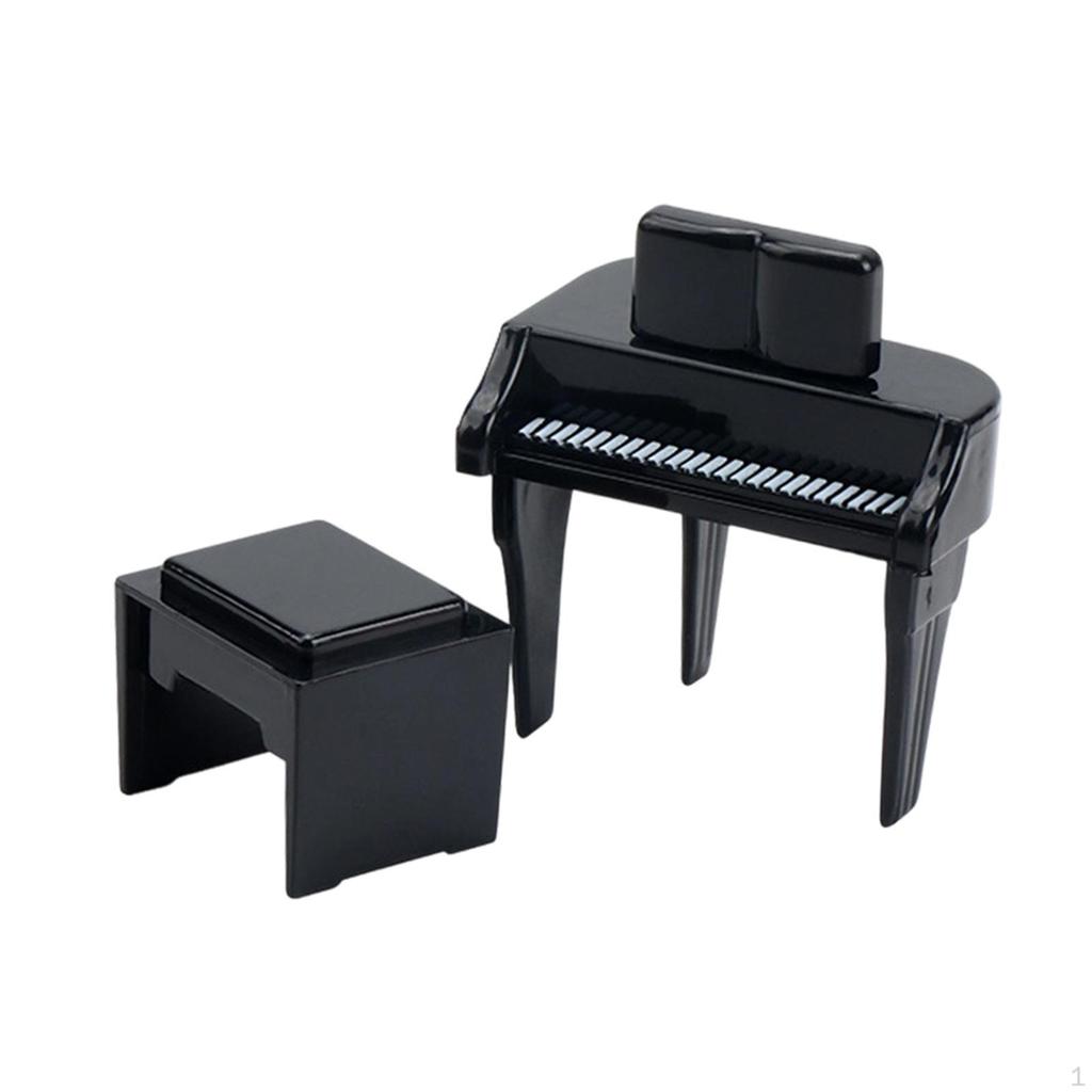 Dollhouse Piano Dolls House Furniture Ornament Home Decor Scenery Supplies Keyboard Toy Mini Upright