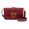 Love Bag With Gold Hardware And Shiny Rhinestones, Chic Commuter Flap Design, Leather Mini Shoulder Bag Women Shoulder Bag Red 105824-A0QO-OA4Q