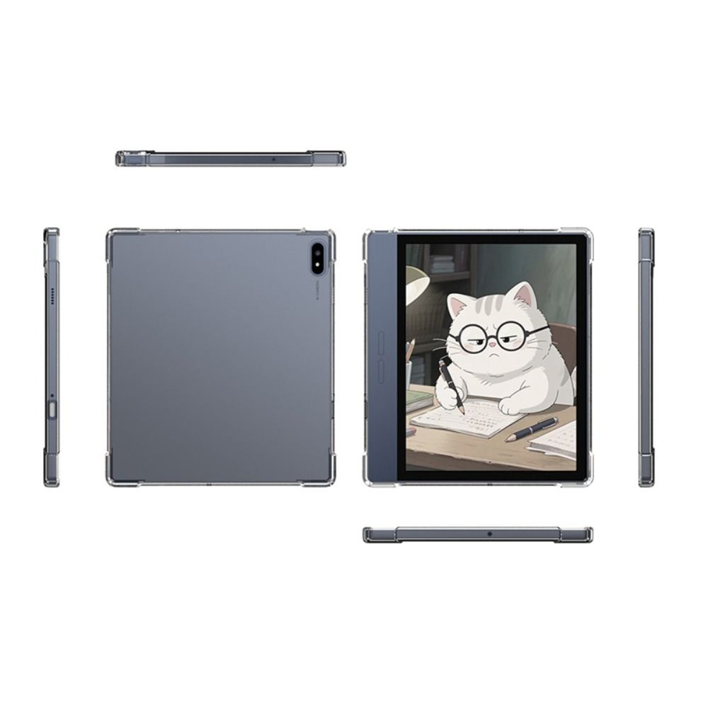 New TPU Tablet Case Transparent Shockproof Back Cover with Pen Slot Ultra-thin Protective Shell for Bigme B7 Pro/Bigme B7 7inch