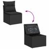 Vidaxl 6-Cz. Set di Mobili da Giardino con Cuscini, Polyrattan Nero