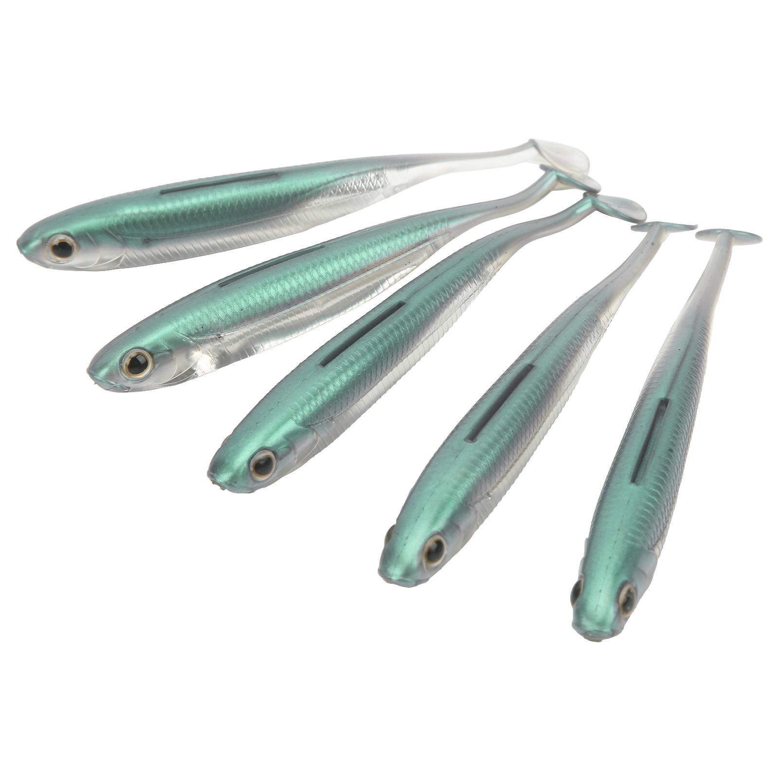 

5PCS Soft Fishing Lure Enlarged Tail Coil Easy Usage Portable Simulation Fishing Bait for Angler