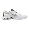 Mizuno Wave Lightning Elite Volleyball Size 2E Shoes, White/Black, 24.0 cm,