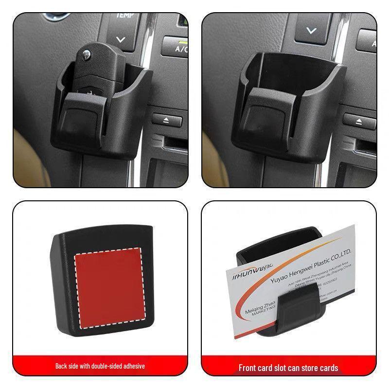 Multifunctional Car Remote & Key Storage Box - Center Console Organizer & Card Holder