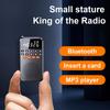 Portable Mini FM Radio 5.0 Rechargeable LED Display for Seniors with Flashlight and Clock