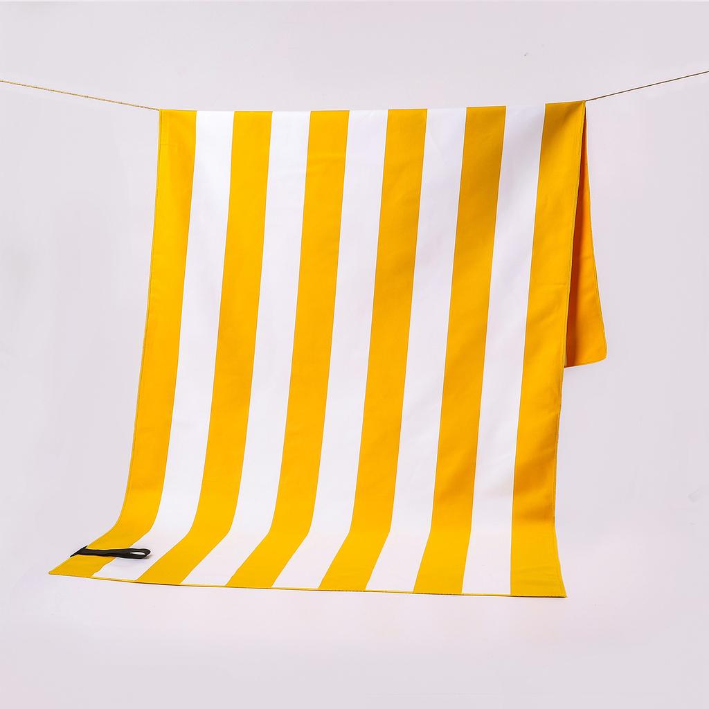 Double Sided Velvet Beach Towel Striped Microfiber Quick Dry Absorbent Swim Towel Beach Swimming Fitness Sporty Wodne