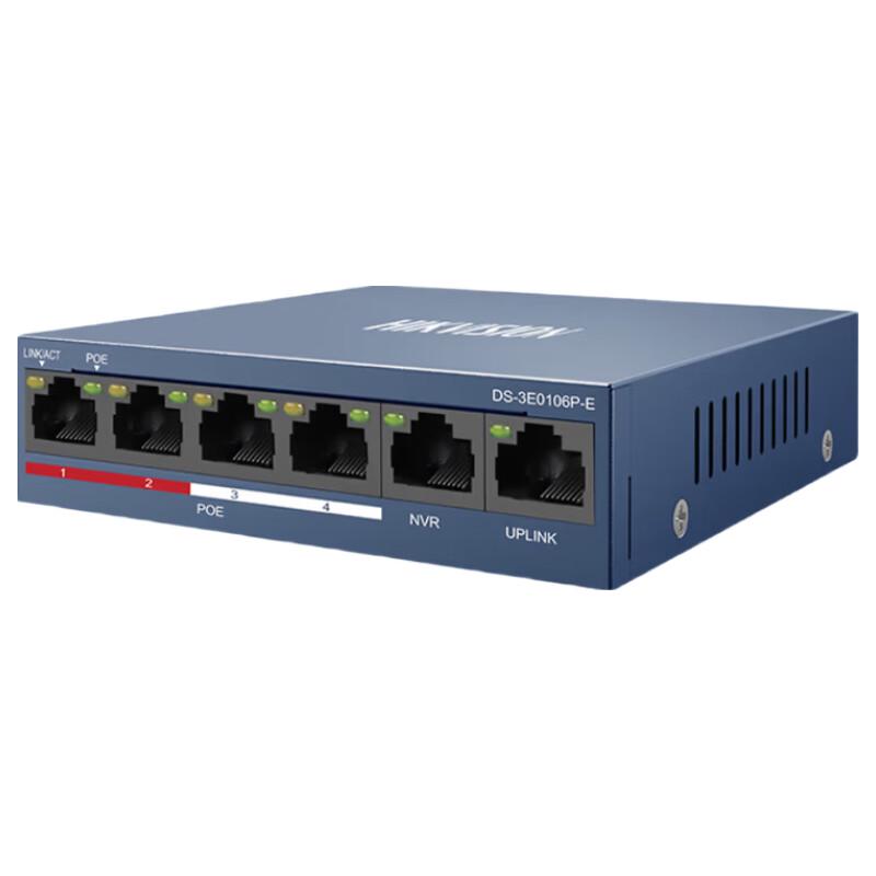 

HIKVISION DS-3E0106P-E(C) 6-Port 100M High Power PoE Switch CN plug (adapter included)
