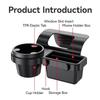 4-in-1 Car Cup Stand Phone Holder Mount Tray Side Door Window Storage Barrel Pocket Hanging Storage Rack with Auto Interior Accessories