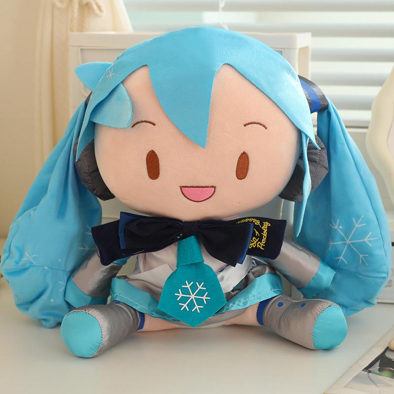 30cm Cartoon Hatsune Miku Plush Toy New Bow Miku Preciality Sakura Hatsune Miku Plushies Sleeping Doll Soft Gifts Girl