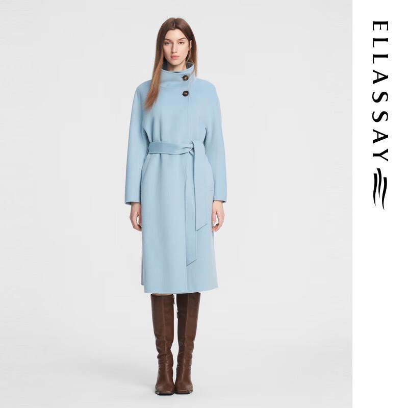 

ELLASSAY Women s Stand-Collar Wool Coat M