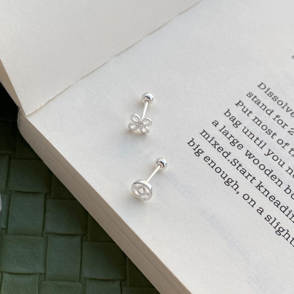 S999 Sterling Silver Women's Ear Studs: Elegant, Niche Design, Exquisitely Versatile Earrings