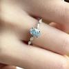 Beautiful and Unique Simple Fresh Aquamarine Pigeon Rings for Women  Fashion Trend Simple Ring Adjustable High-end Jewelry