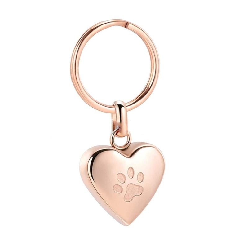 Heart Shape Keychain Multifunctional Fashion Accessory Key Ornament Stainless Steel Texture Present for Women and Couple