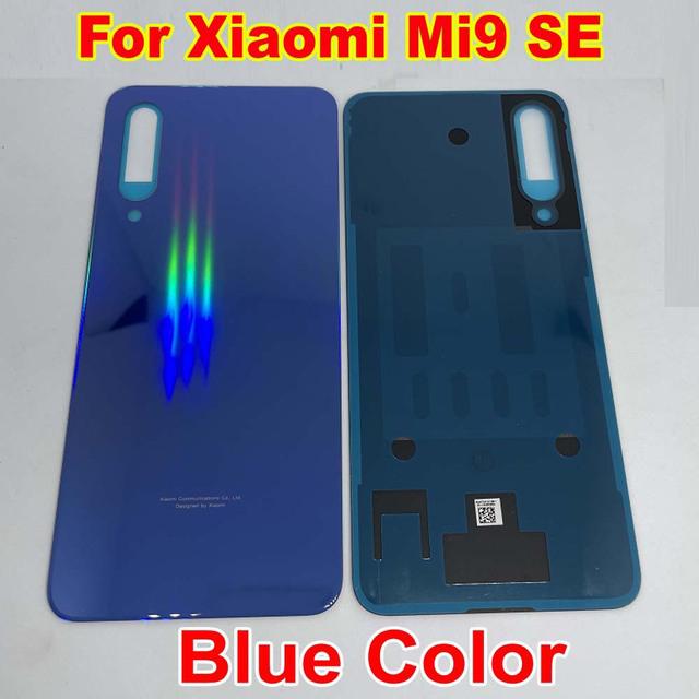 Best For Mi9SE Mi9 Mi8 Glass Back Battery Cover Housing Door Rear Case For Xiaomi 8 9 Mi9 SE Mi 9SE M9SE Phone Lid with Adhesive
