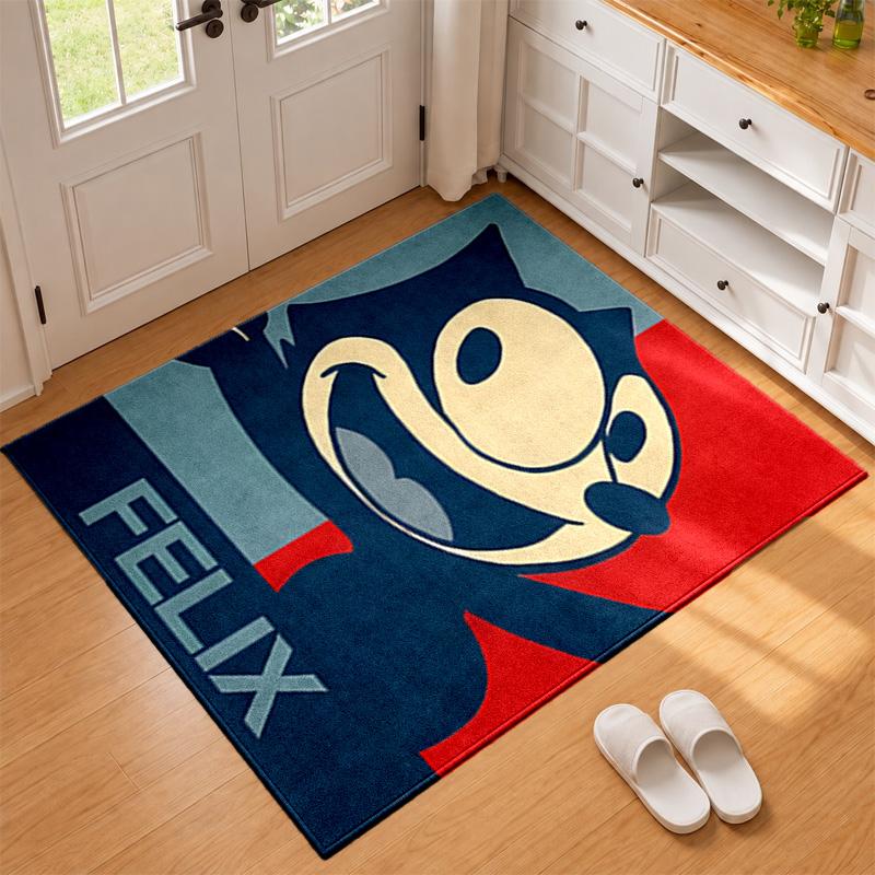 Felix the Cat Carpet Door Mat for Living Room or Bedroom Protective Mat Under Chair Office Decoration Christmas Gift Birthday Present
