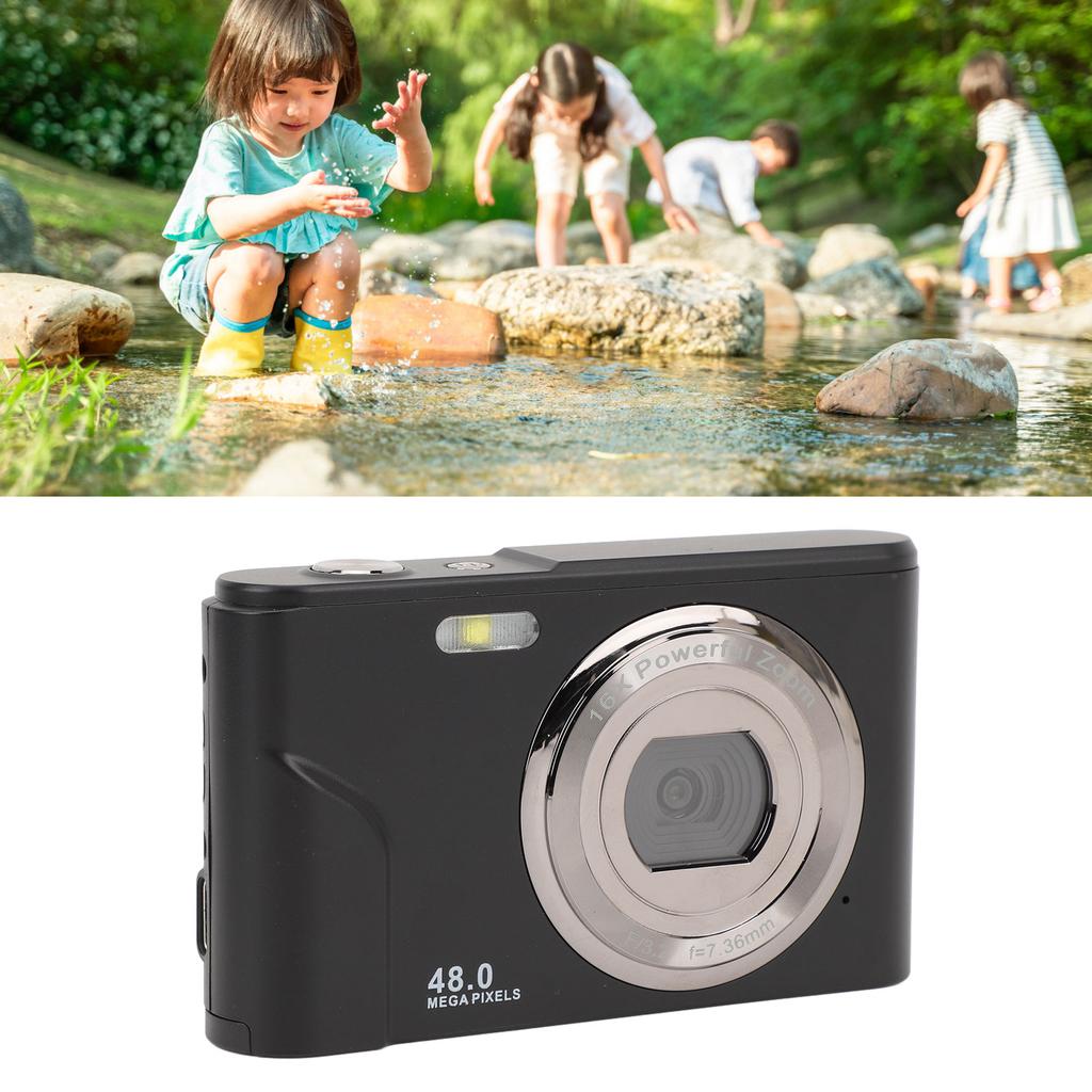 Digital Camera 1080P 48MP Autofocus 16x Digital Zoom 2.4 Inch Screen Rechargble Compact Camera for Adult Beginner