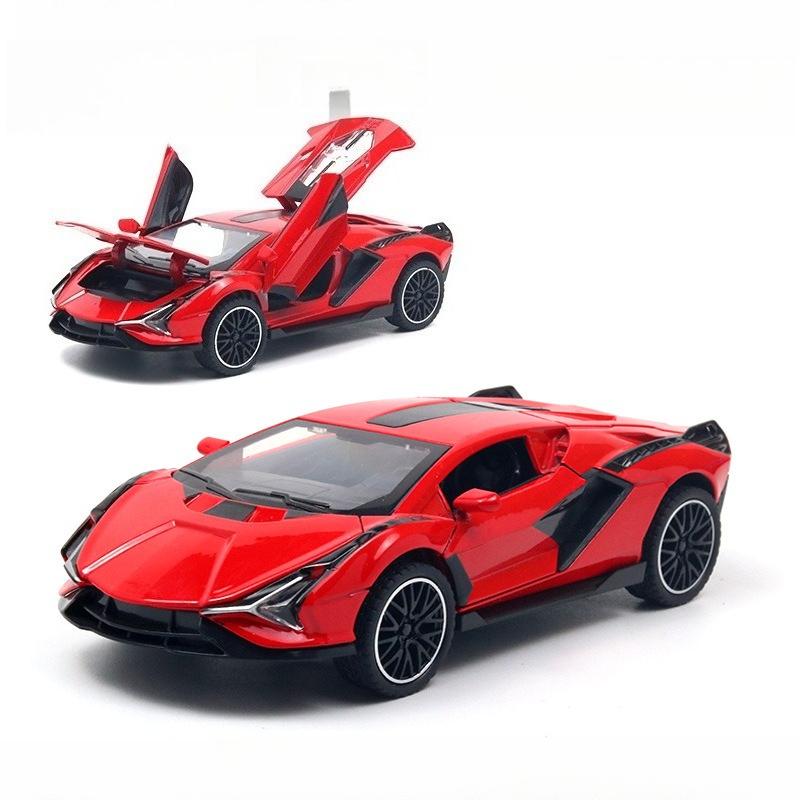 (Boxed) 1:32 Alloy Car Model Four Doors Lighting Music Children's Toys Car Pull Back Boy Wholesale