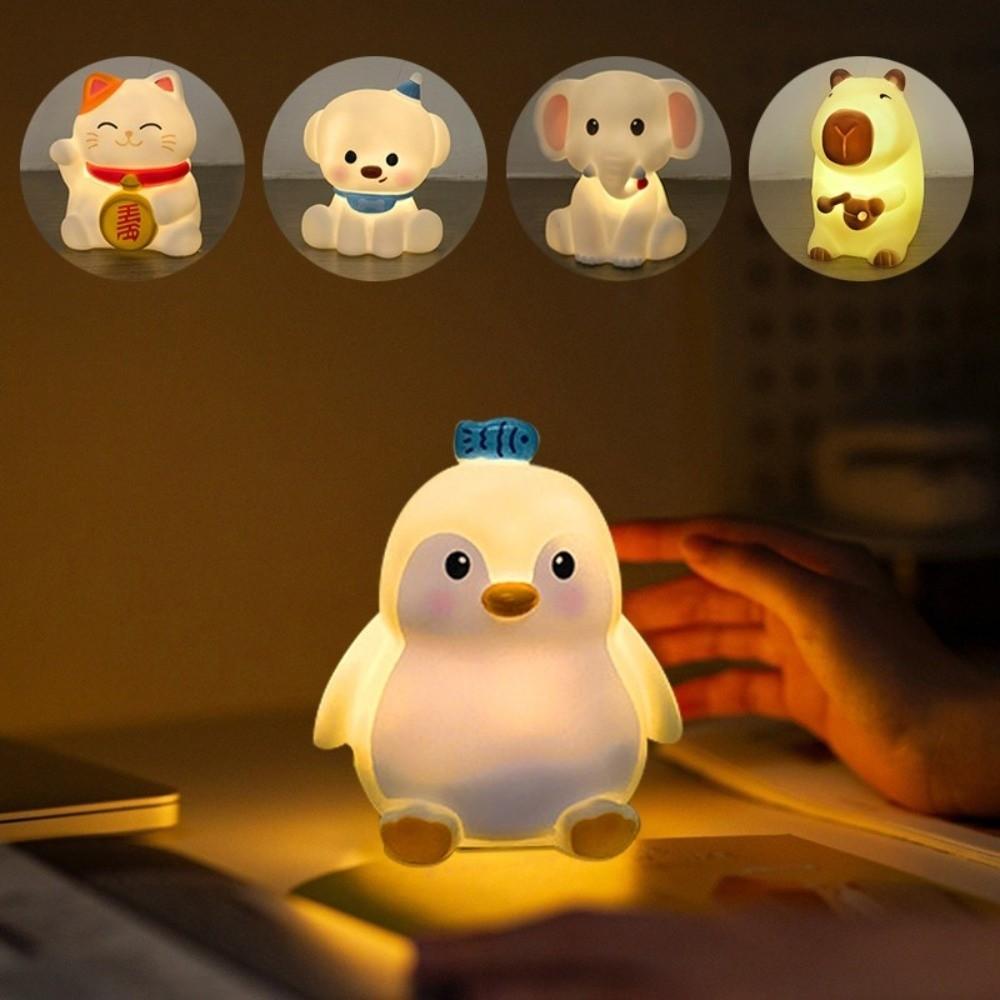 Home Desktop Ornaments Bedroom Bedside Sleeping Lamp Capybara Warm Light Pinch Lamps