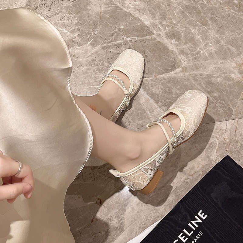 Mary Jane shoes with skirt soft-soled maternity shoes 2025 summer new gentle shoes flat single shoes women