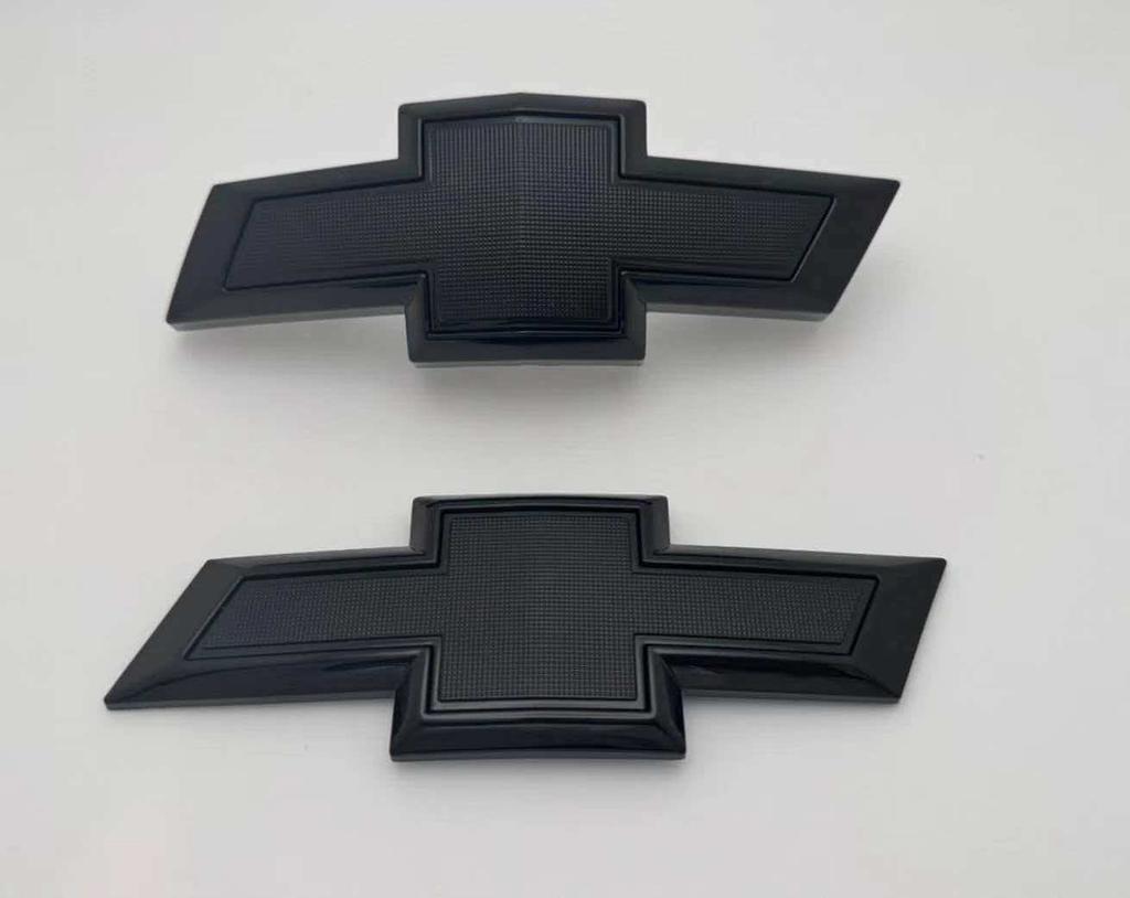 All Black Bowtie Chevy Logo Badge Chevrolet Camaro 2014-2024 Front Grill Emblem logo Rear Trunk Emblem